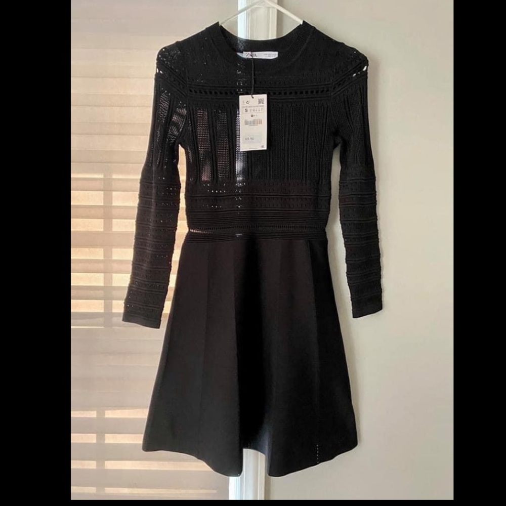 NWT Black Stretch Zara Dress Bodycon Top
